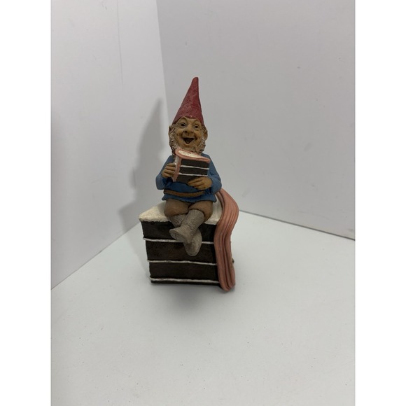 Tom Clark Birthday Cake Wedge Slice Gnome 1997 #81 Happy Birthday Signed - Picture 2 of 6